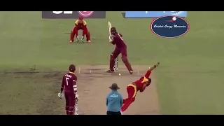 Chris Gayle batting right handed - smashes 16 sixes