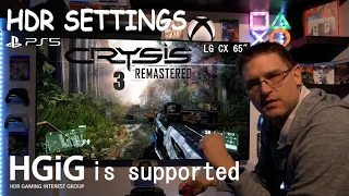 Crysis 3 Remastered - HDR Settings - PS5 - LG CX - This game supports HGiG / HDR Calibration Menu