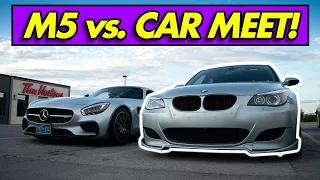 BMW M5 V10 vs. CAR MEET - Taking Over A Toronto Car Meet!!!