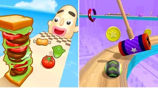 Sandwich Runner vs Going Balls - Max Level Gameplay