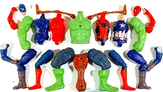 Assemble Hulk Smash VS Siren Head VS Spiderman VS Captain America Avengers Superhero Toys