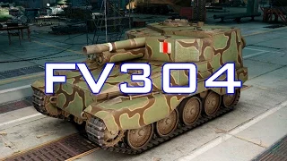 FV304 (Защитник, Основной калибр, карта Монастырь) [WoT]