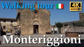 Monteriggioni (Tuscany), Italy【Walking Tour】With Captions - 4K