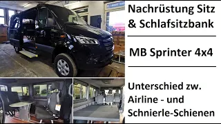 Nachrüstung Schlafsitzbank u. Sitze im Sprinter4x4 Schnierle Schienensystem Mercedes Benz Campervan2