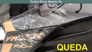 🏍Cai de vagar na FZ25 veja o que aconteceu