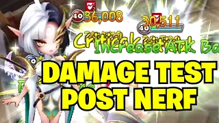 Summoners War - LEAH (light Blade Dancer) DAMAGE TEST after BALANCE PATCH v6.1.6