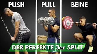 Trainingsplan fürs Fitnessstudio | Push Pull Beine (kompletter Trainingsplan) | 3er Split