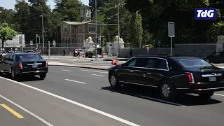 L'arrivée de Joe Biden au parc La Grange, à Genève