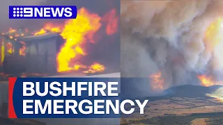 Communities in Victoria told to evacuate as out-of-control fire burns | 9 News Australia