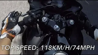 CB125R 0-100+TOP SPEED