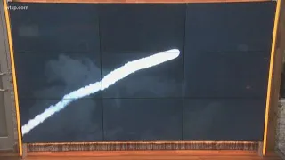 Atlas V rocket launch exhaust seen throughout Tampa Bay area