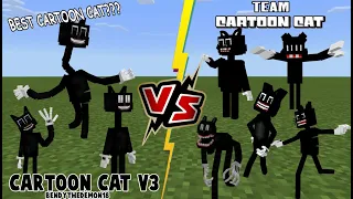 New CARTOON CAT V3 (Bendythedemon18) VS Team Cartoon Cat [New Cartoon Cat KING???) Minecraft PE