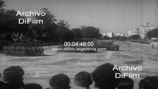 Desfile militar aniversario de la independencia argentina 1953