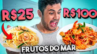 MACARRONADA DE FRUTOS DO MAR CARA R$ 100 VS BARATA R$ 25!