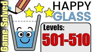 Happy Glass | All Levels 501-510 (Solution 3 Stars ★★★)