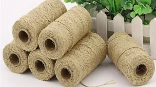 МНОГО поделок ИЗ ДЖУТА своими руками / 5 Jute craft ideas