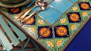 Patio table for 6 talavera tile