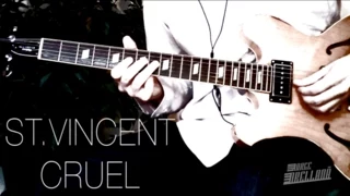 Cruel - St. Vincent ( Main Riff Guitar Tab Tutorial )