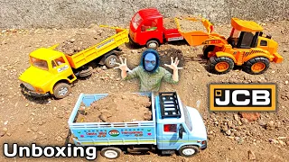 JCB 5cx fully loading sand Dumpar Truck tata ace 407 Tempo HMT tractor | Sonalika rx60 tractor