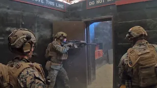 US Marines room clearing during live fire CQB training in South Korea