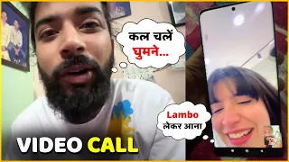 Khanzaadi Cute Masti With Anurag Dobhal On Video Call.. Plan Long Drive Trip After BB 17