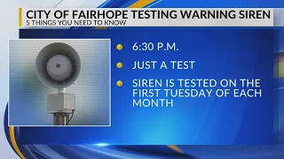 Fairhope testing outdoor weather siren tonight amid severe weather threat