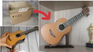 DIY🎸Как сделать гитару с секретом из картона!? How to make a guitar with a secret from cardboard?!