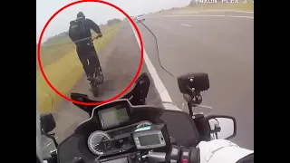 🇦🇺 Les images impressionnantes d'un homme à 100 km/h en trottinette électrique sur l’autoroute