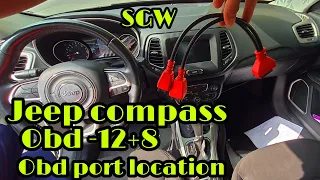 JEEP COMPASS OBD PORT LOCATION   SGW 12+8 , JEEP GETAWAY LOCATION 2017, 2018,2019,2020,2021