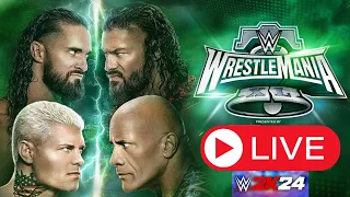 WWE WRESTLEMANIA ft Roman Reigns & The Rock vs Seth & Cody Rhodes  !!  WWE 2k24 Live Stream