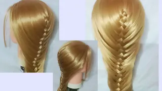 easy Zig Zag braid hair style step by step | most beautiful hair style for girls