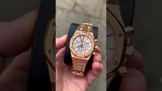 Audemars Piguet Royal Oak Chronograph 25960OR in 18ct rose gold and white dial. 🤍🤍🤍