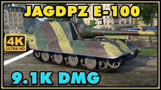 World of Tanks | Jagdpanzer E-100 - 7 Kills - 9,1K Damage - 1 VS 3 Gameplay