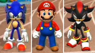 Mario & Sonic at the Olympic Games - All Characters 400m Hurdles Gameplay