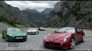 Audi R8 v Alfa 8C v Aston V8 v Porsche 911 - EVO