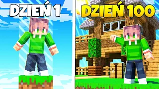 PRZETRWAŁEM 100 DNI NA ŚWIECIE 1x1 W MINECRAFT...