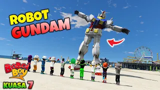 BOBOIBOY FROSFIRE RIMBA DAN YANG LAIN MENCOBA ROBOT GUNDAM RAKSASA - GTA 5