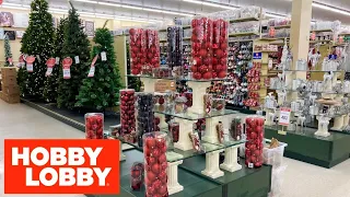 HOBBY LOBBY CHRISTMAS TREES CHRISTMAS DECORATIONS ORNAMENTS SHOP WITH ME SHOPPING STORE WALK THROUGH