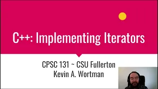 C++: Implementing Iterators