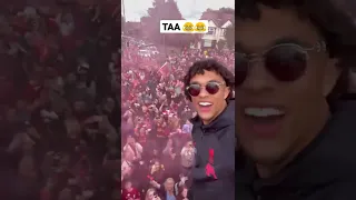 Trent Alexander-Arnold celebrating after runner up in UCL #shorts