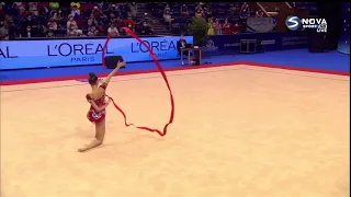 Dina Averina (RUS) ECh Varna 2021 Qualification ribbon 24.750