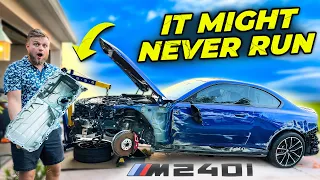 REBUILDING A WRECKED 2023 BMW M240I | PART 2 It Has WAY MORE DAMAGE Than I Thought!