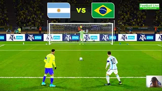 Argentina vs Brazil - Penalty Shootout 2023 | Messi vs Neymar | eFootball PES Gameplay