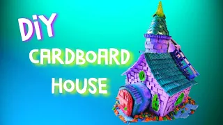 DIY Домик из картона/House Using Cardboard/Мастер Класс/Своими Руками из картона