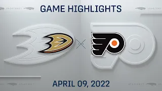 NHL Highlights | Ducks vs. Flyers - Apr. 9, 2022