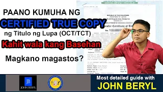 Updated! Paano makakuha ng Certified True Copy ng Title kahit walang basehan, magkano magastos
