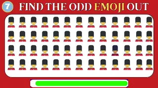 FIND THE ODD ONE OUT | Emoji Quiz | Can you find ODD emoji in 10 seconds?