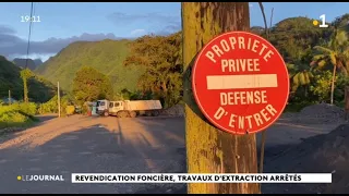 litige foncier à Faaone, l’entrée e la vallée de Mapua ura bloquée