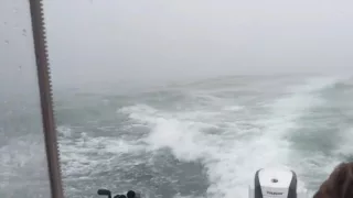 Evinrude E-Tec G2 300 hp Caught in a powerful thunderstorm