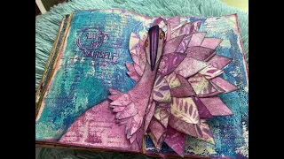 Flamingo Altered Book Art Journal Tutorial